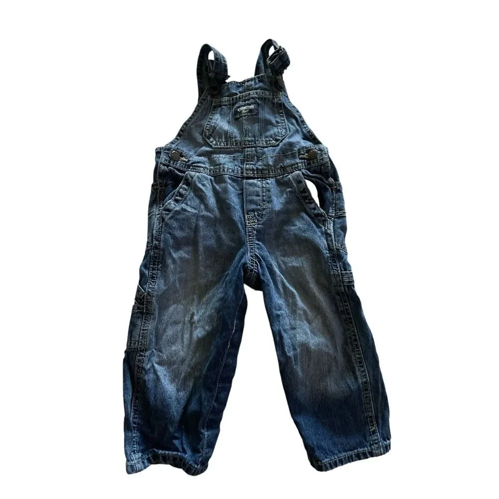 Oshkosh B'gosh Overalls Vestbak Baby 18 Months Blue Denim‎